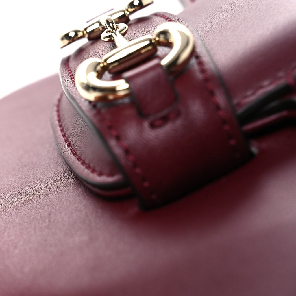 Arabella Calfskin Horsebit 1955 Shoulder Bag Rosso Ancora