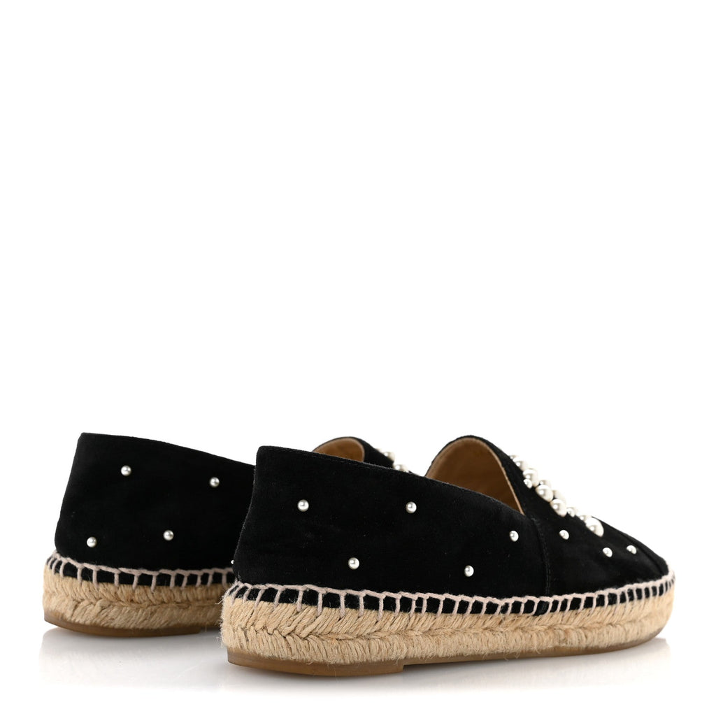 Suede Pearl CC Espadrilles 37 Black