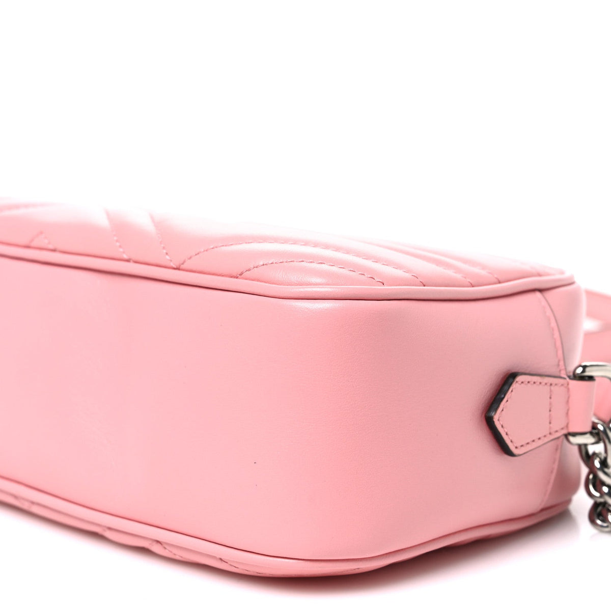 Calfskin Matelasse Small GG Marmont Chain Shoulder Bag Wild Rose