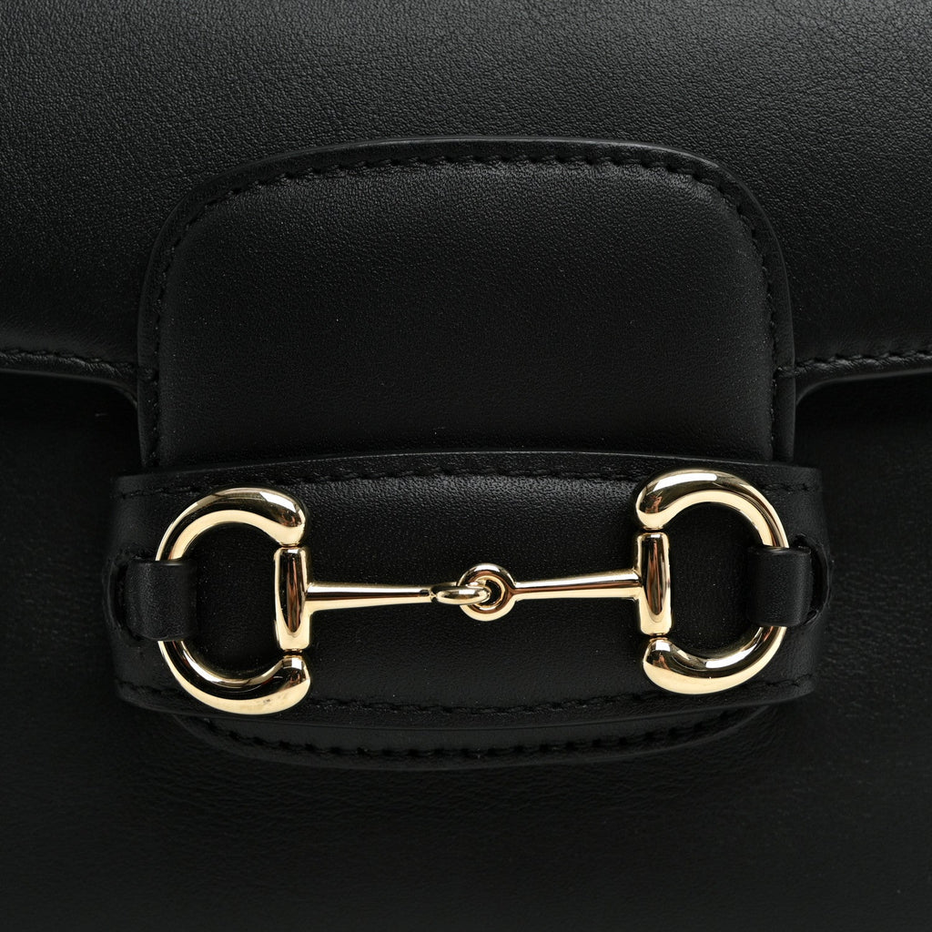 Arabella Calfskin Horsebit 1955 Shoulder Bag Black