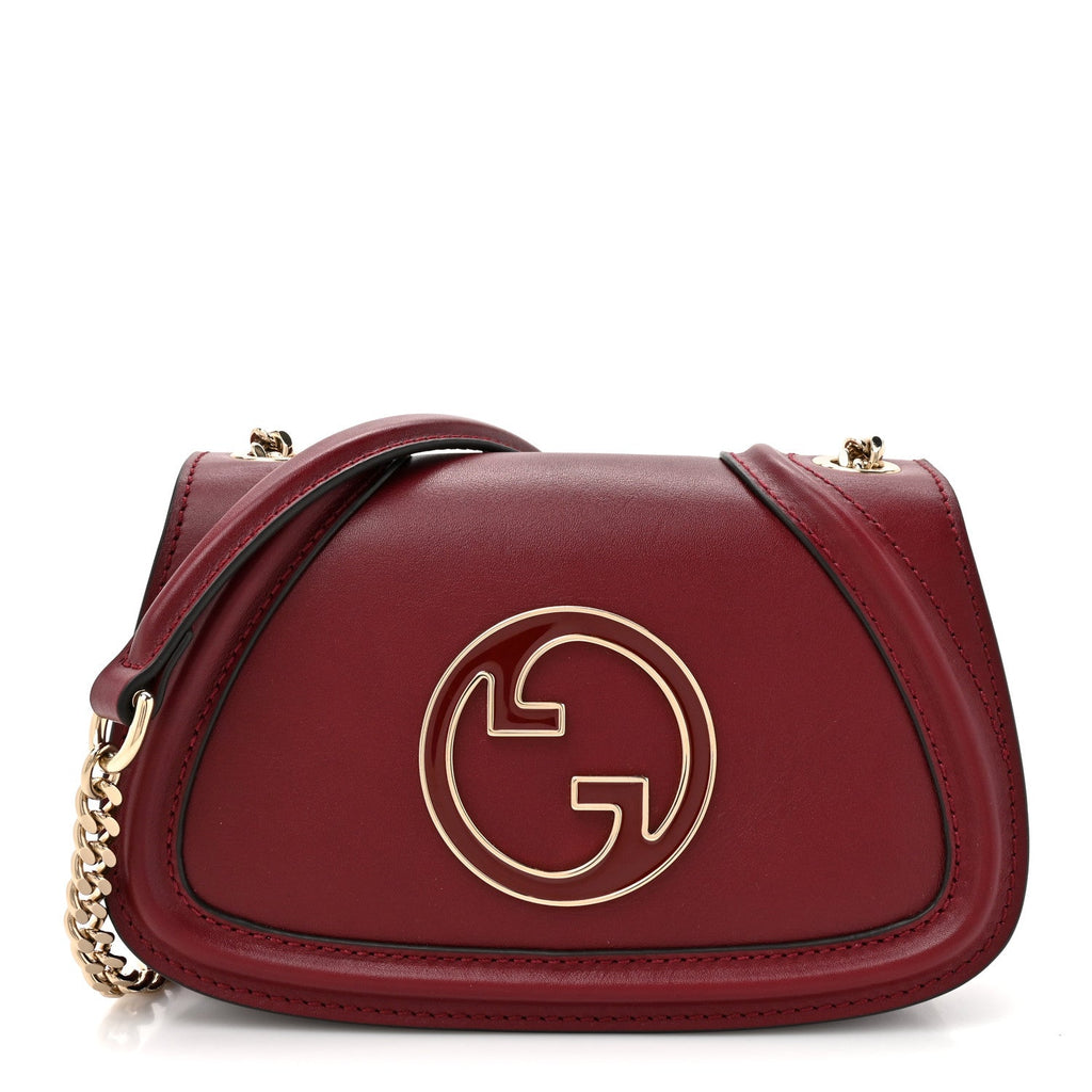 Calfskin Blondie Small Shoulder Bag Rosso Ancora