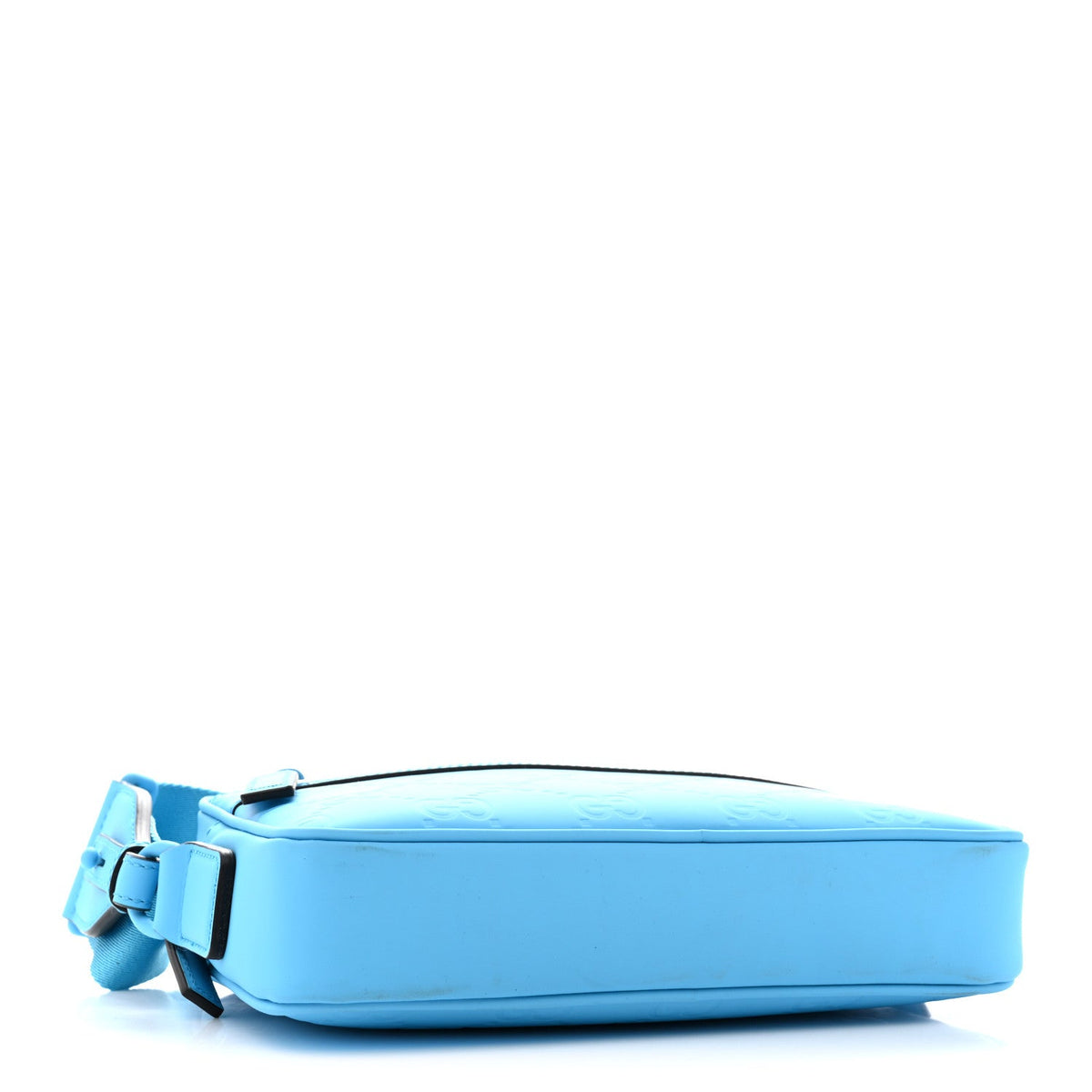 Rubber Effect Monogram GG Crossbody Bag Bright Blue