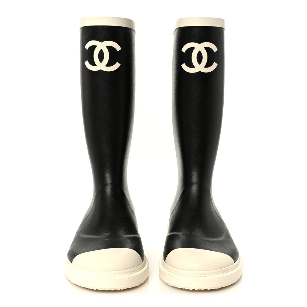Caoutchouk CC High Boots 37 Black White