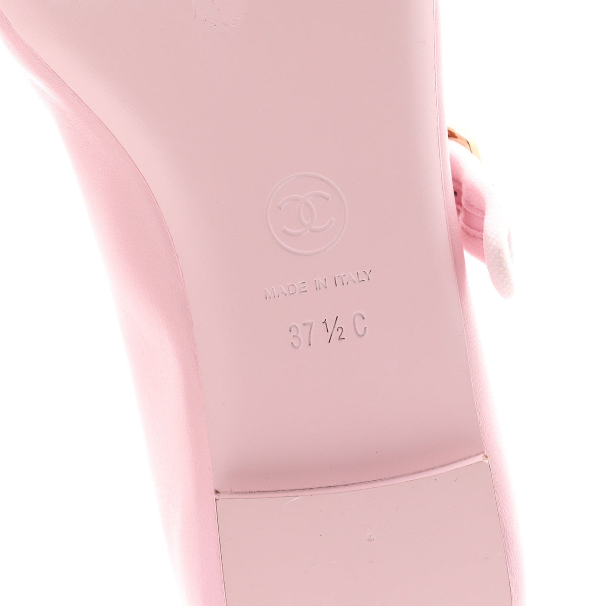 Lambskin Mary Jane Flats 37.5 Light Pink