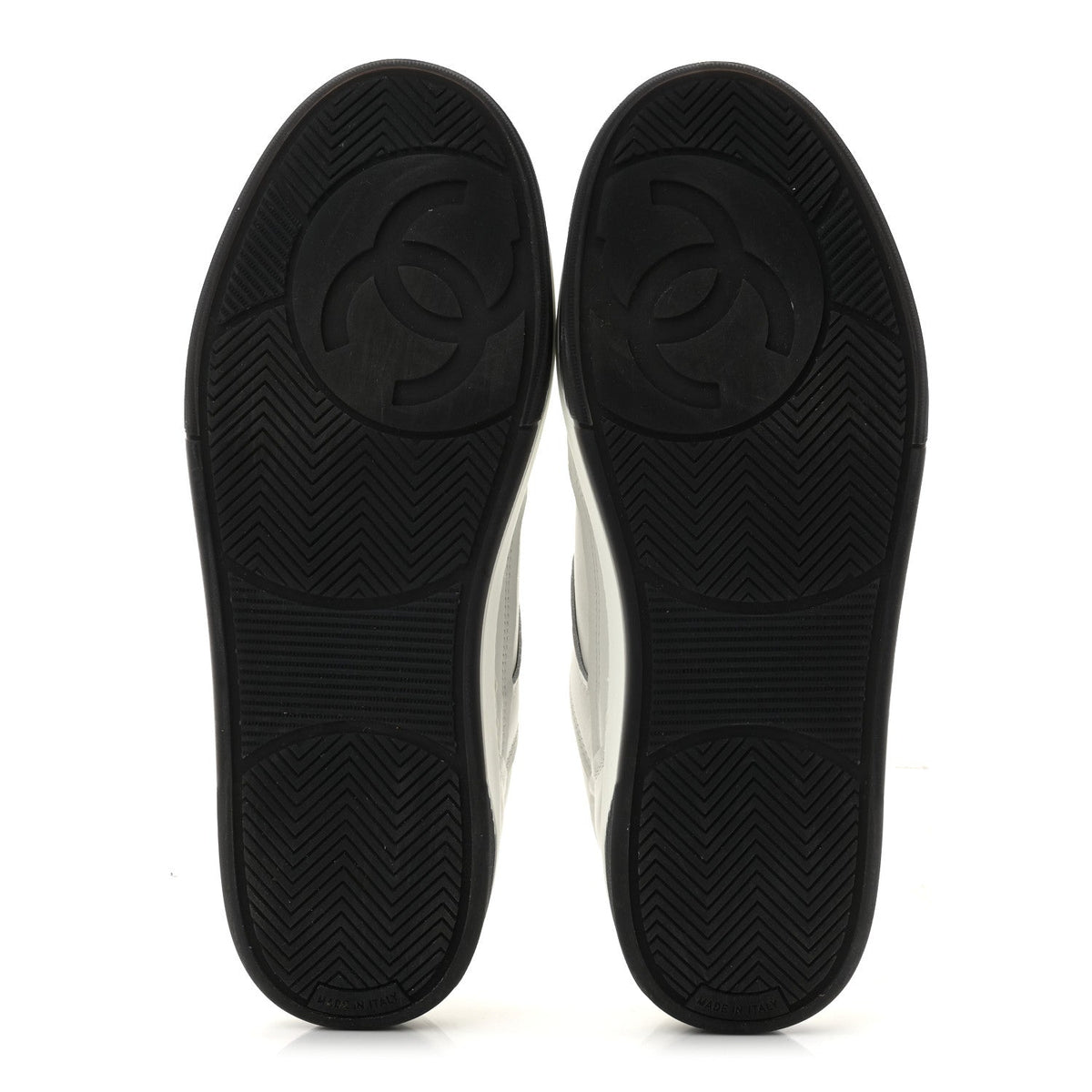 Calfskin CC Womens Sneakers 40 White Black