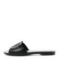 Lambskin Patent Calfskin CC Cutout Mules 37.5 Black