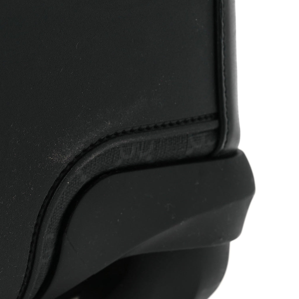 GG Supreme Monogram Four Wheel Suitcase Black Grey