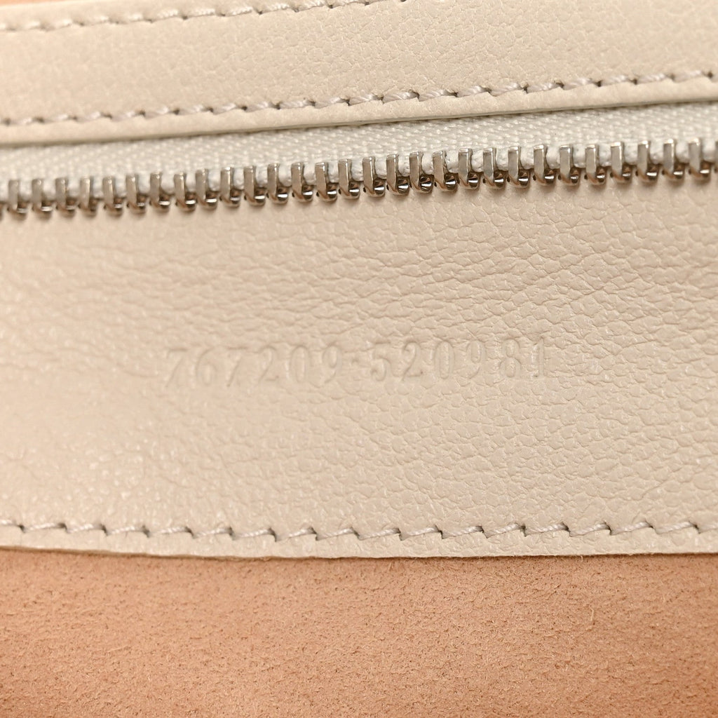 Goatskin Small GG Monochrome Aphrodite Shoulder Bag Mystic White