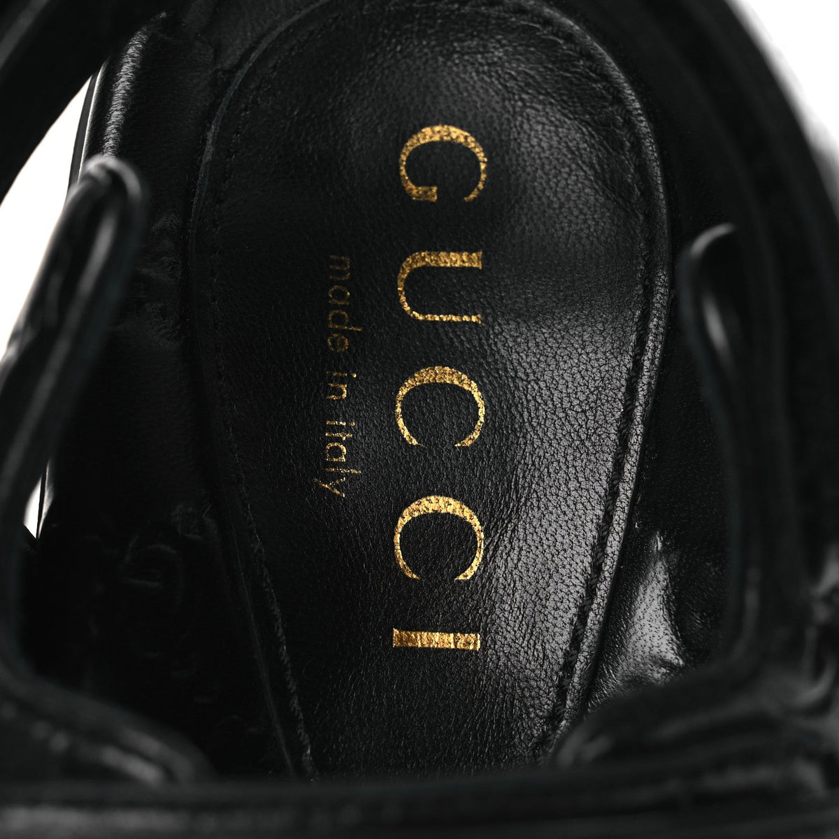 Guccissima GG Embossed Womens Sandals 37 Black
