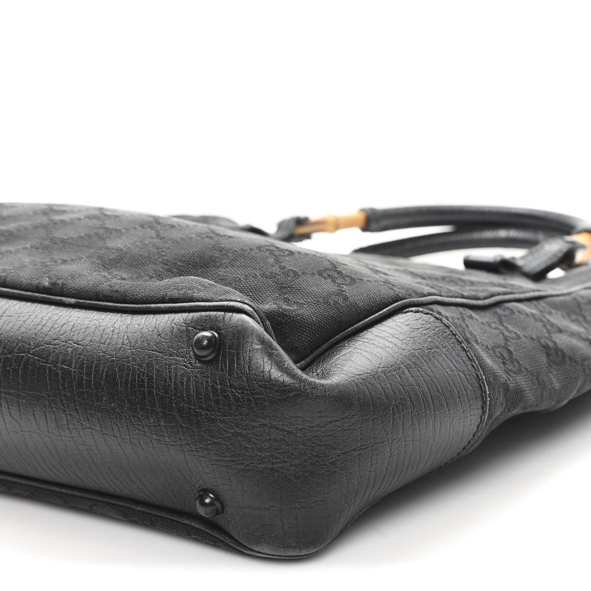 Monogram Bamboo Handle Bag Black