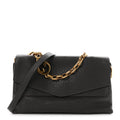 Grained Lambskin Large Chain Shoulder Bag Grey