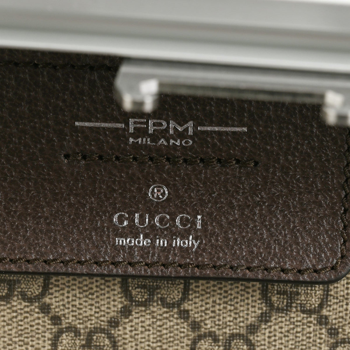 GG Supreme Monogram Aluminium Porter Medium Trolley Suitcase Silver
