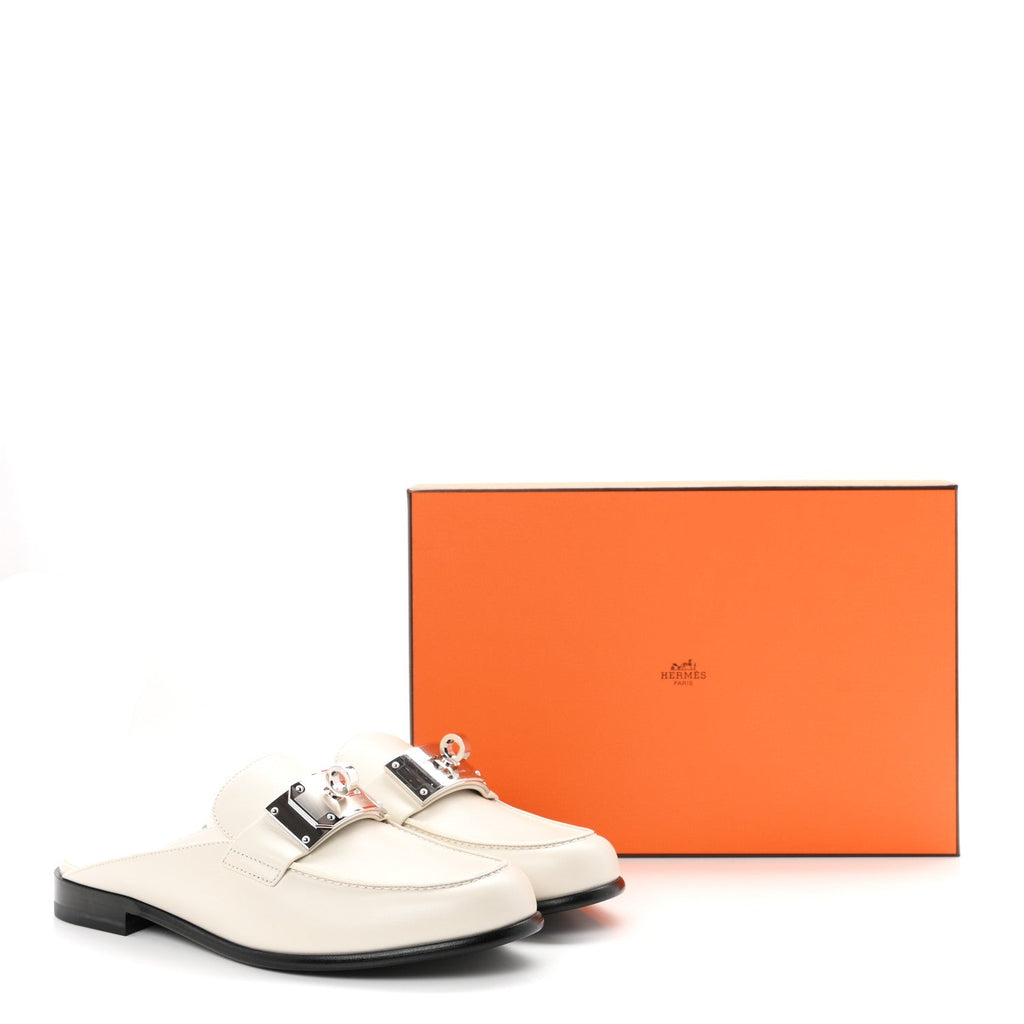 Calfskin Iota Mules 39 White