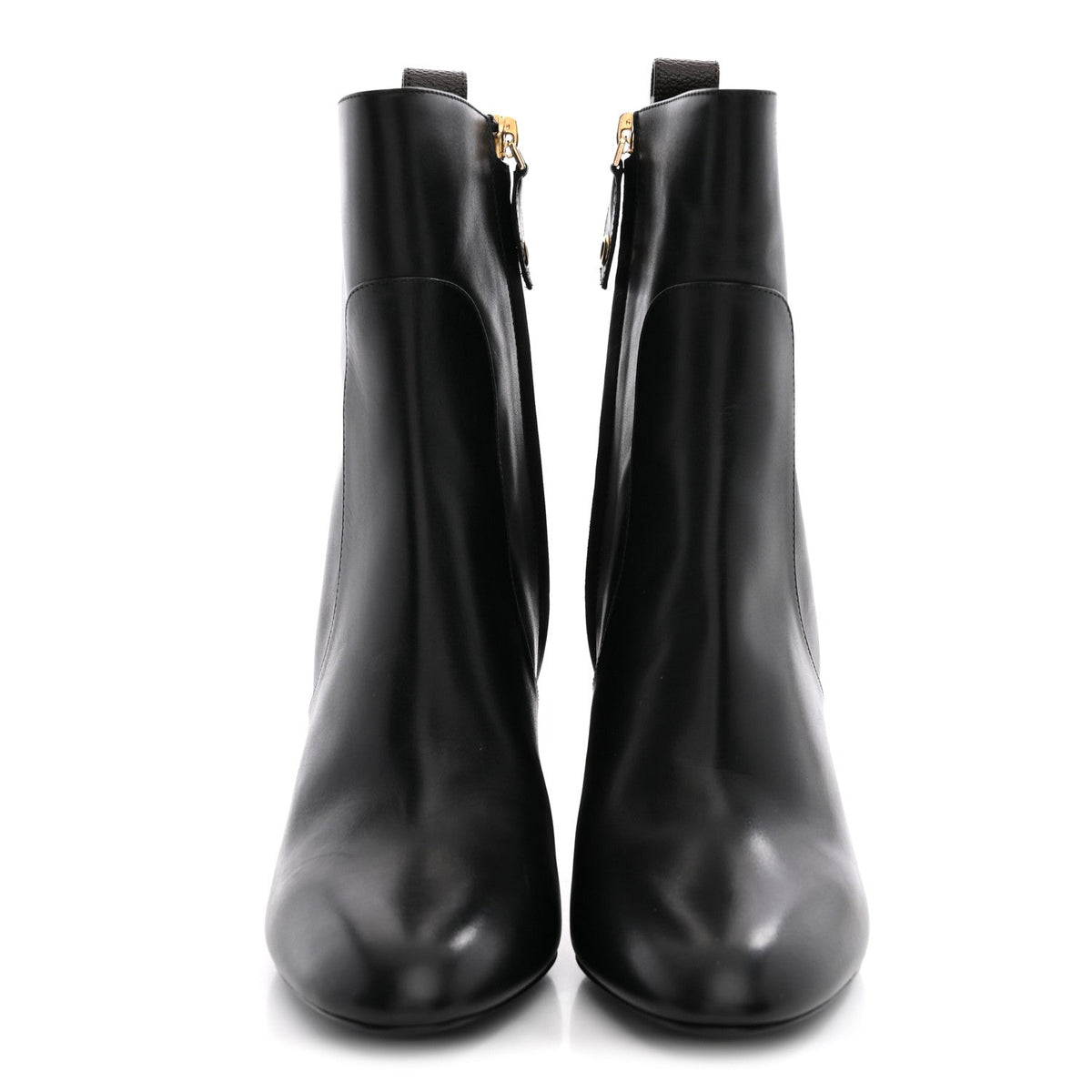 LV X YK Calfskin Monogram Silhouette Ankle Boots 37.5 Black