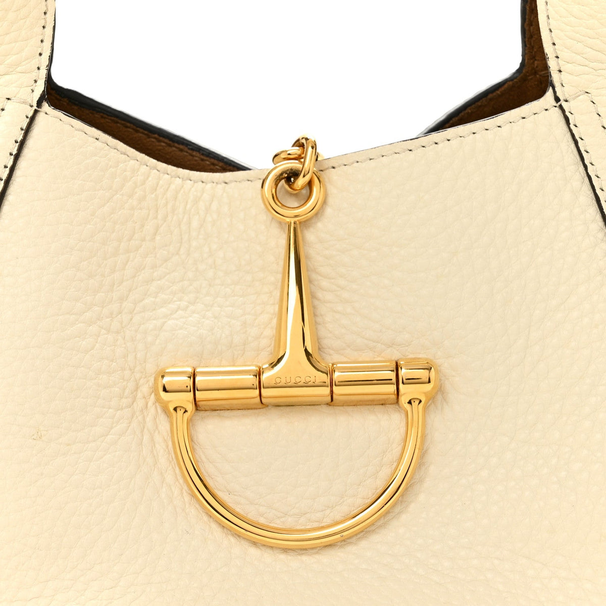 Grained Calfskin Softbit Medium Shoulder Bag White