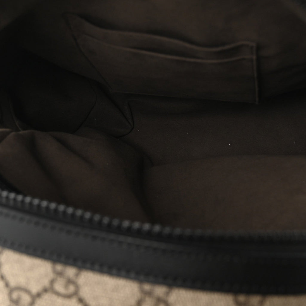 GG Supreme Monogram Small Eden Day Backpack Black