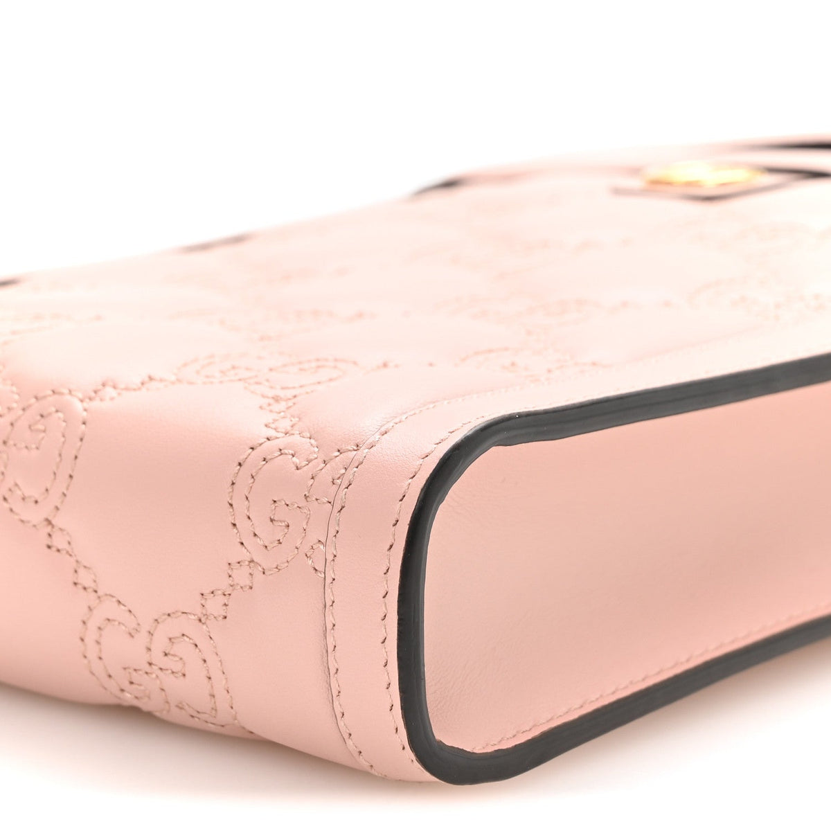 Calfskin GG Matelasse Mini Top Slip Handle Crossbody Bag Perfect Pink Natural