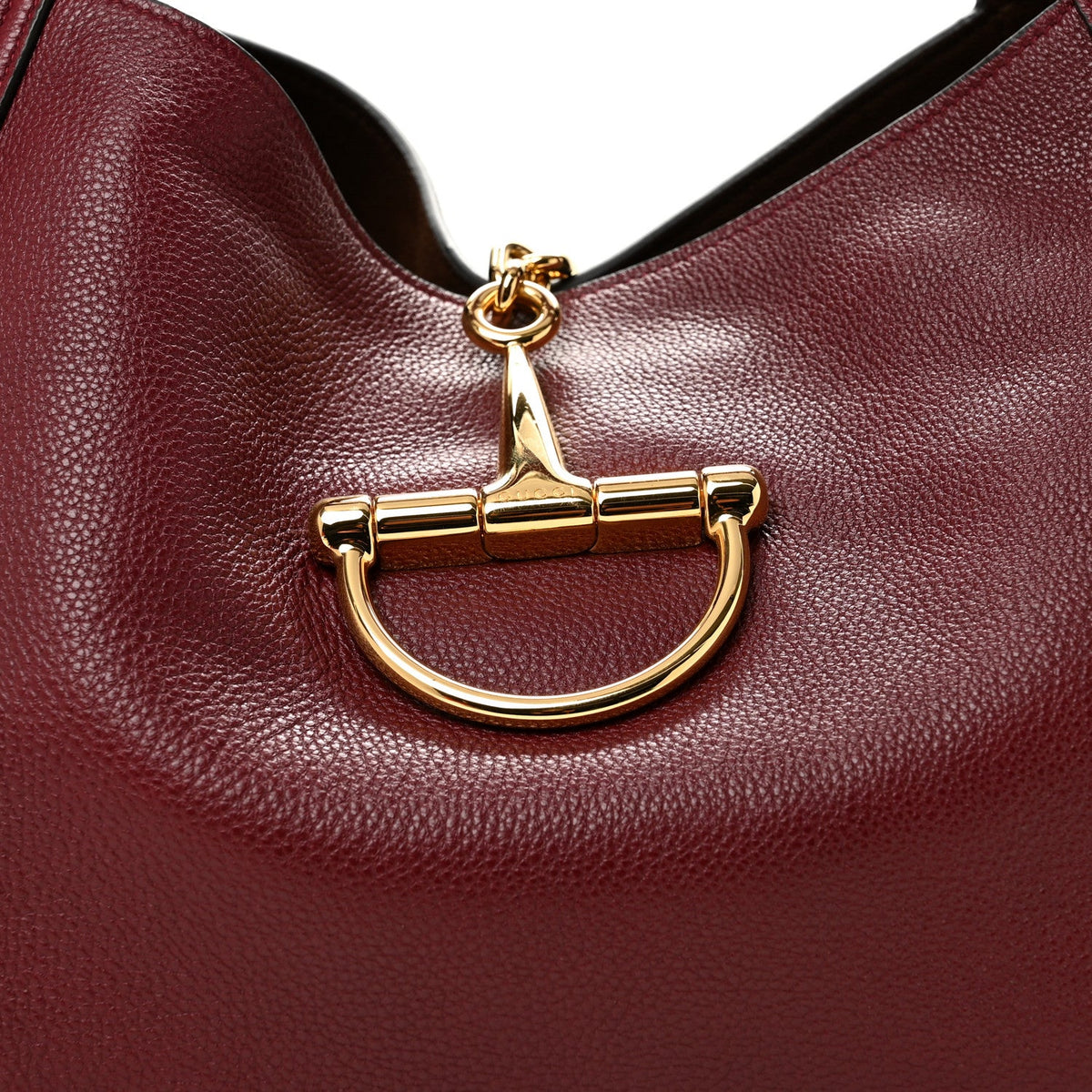 Grained Calfskin Softbit Maxi Shoulder Bag Rosso Ancora