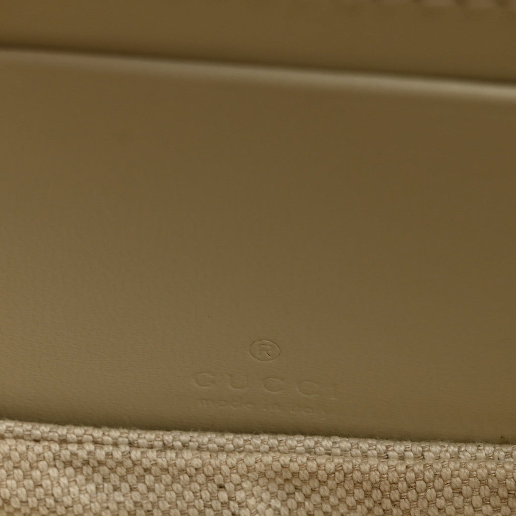 Boarded Dyana Lux Calfskin Web Mini Bamboo 1947 Top Handle Bag Mystic White