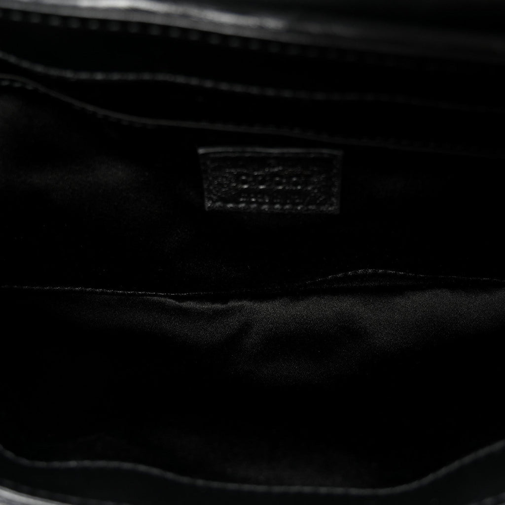 Nappa Vertical Matelasse Medium Maxi Horsebit Chain Shoulder Bag Black