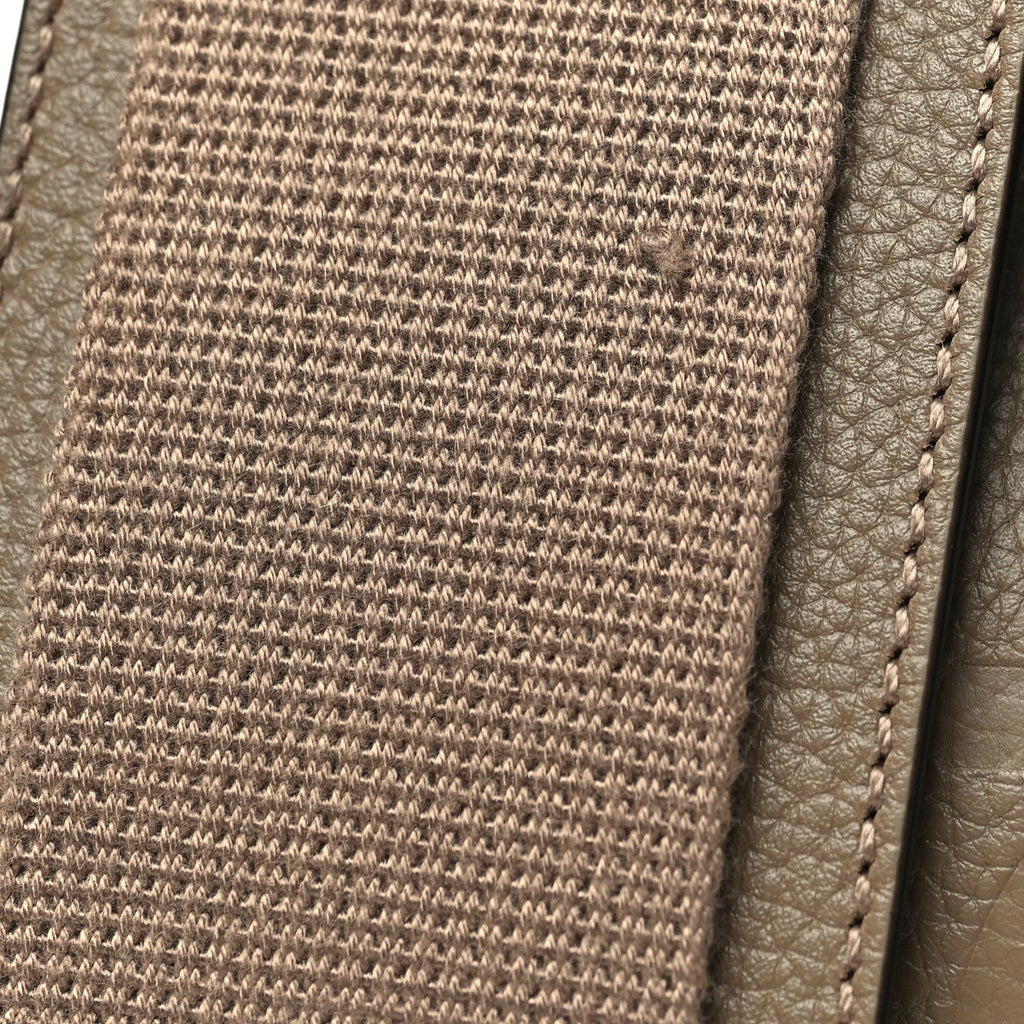 Piuma Calfskin Jumbo GG Embossed Mini Duffle Bag Good Taupe