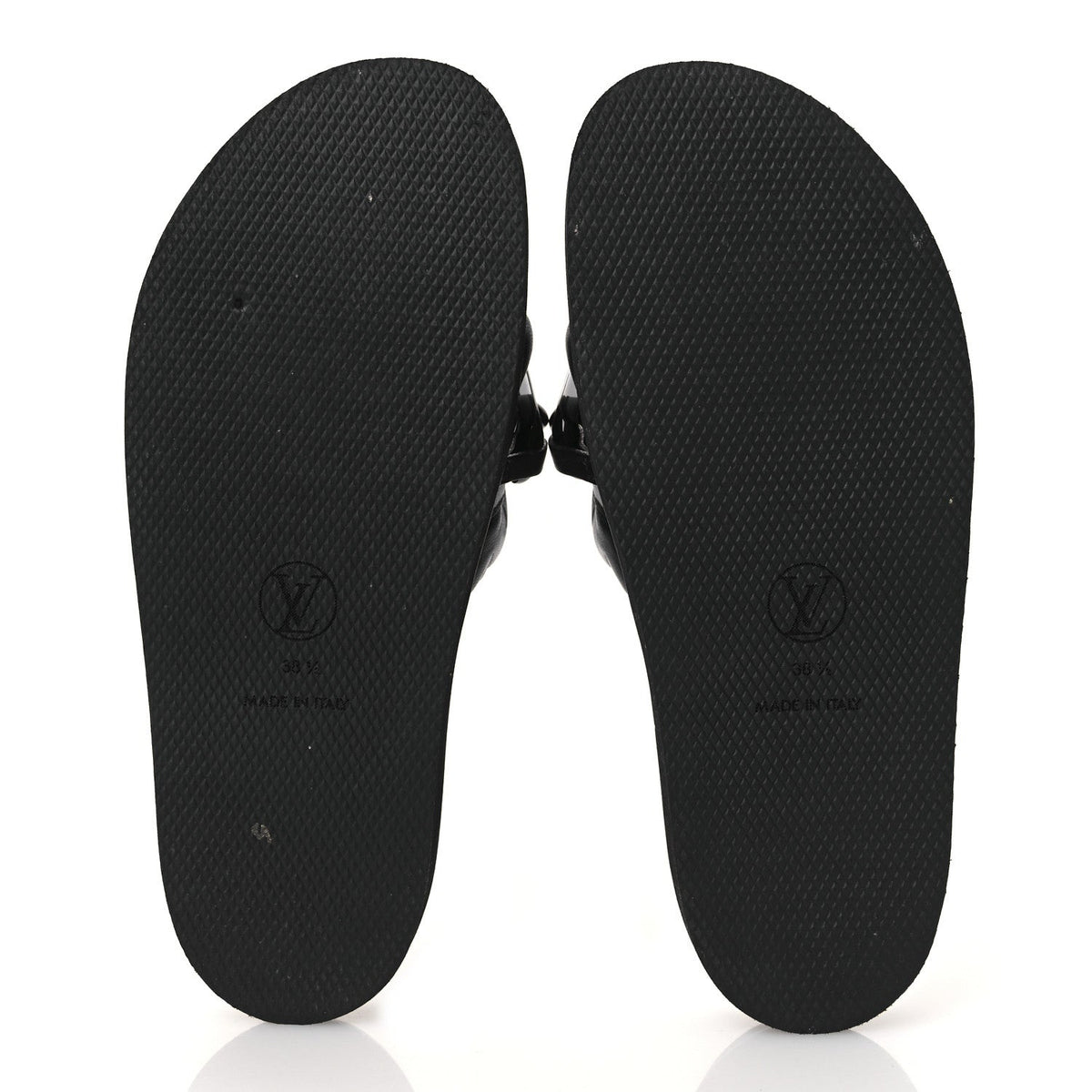 Calfskin Embossed Monogram Sunset Flat Comfort Mule 38.5 Black
