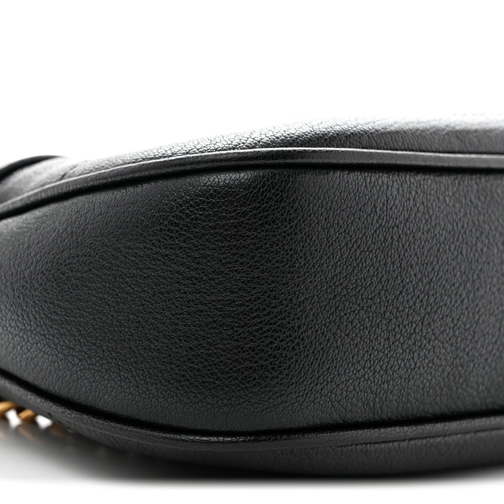 Goatskin Small Aphrodite Shoulder Bag Black