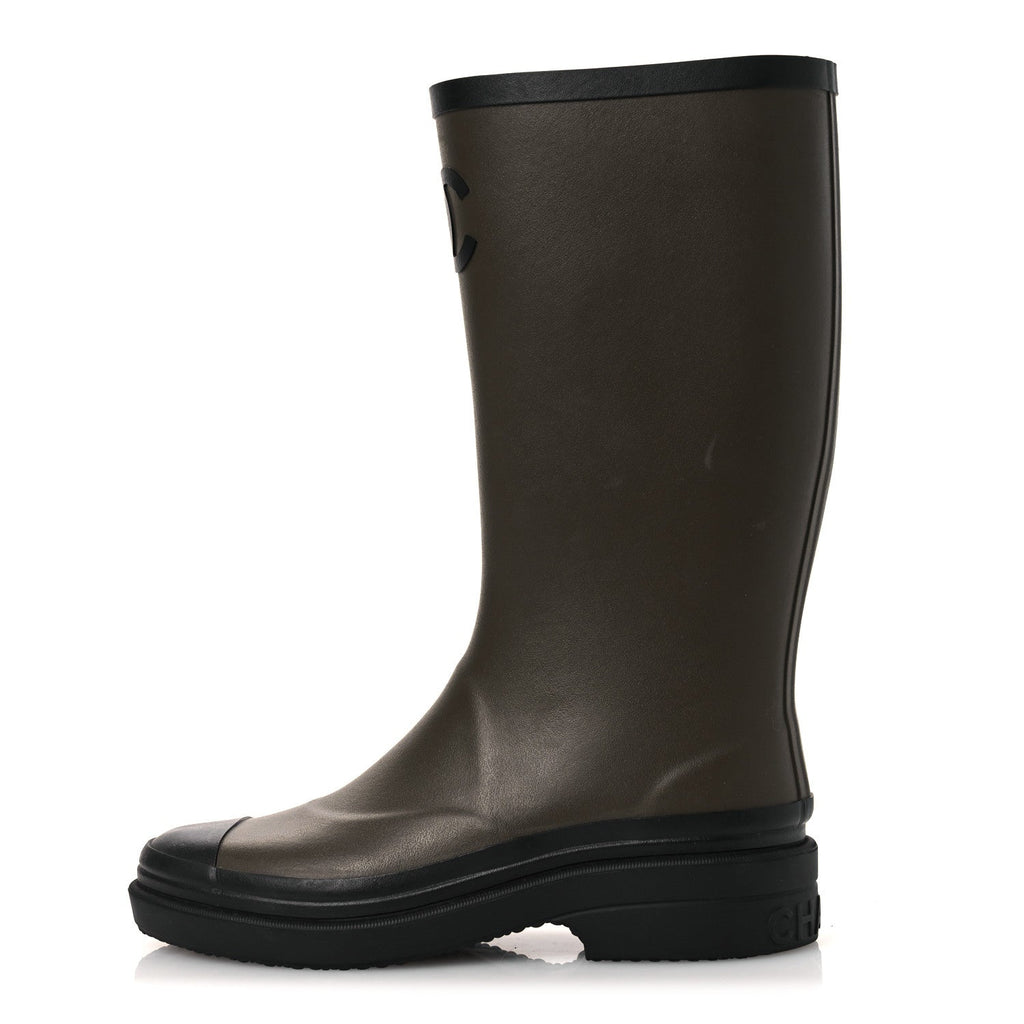 Caoutchouk CC High Boots 35 Khaki Black