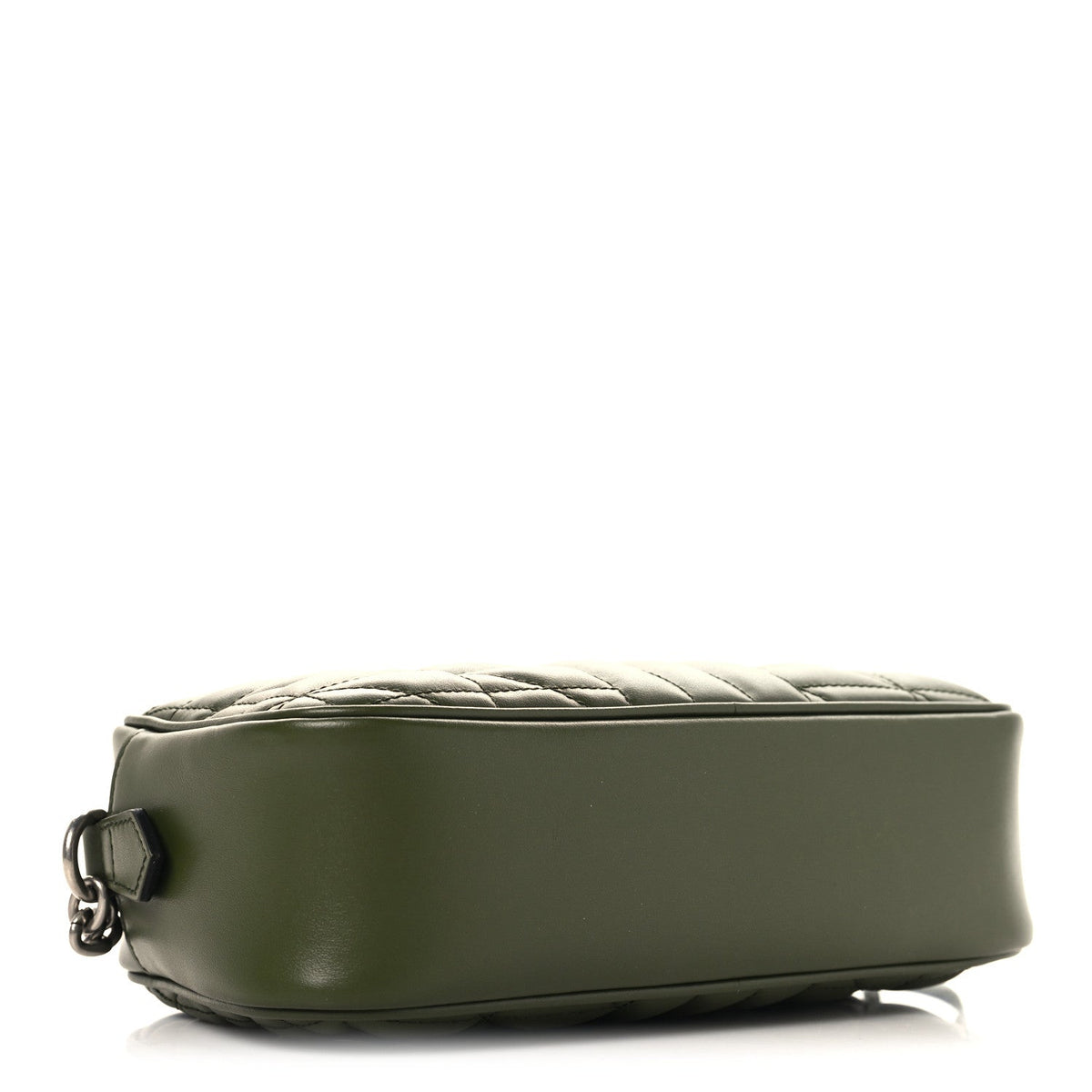Calfskin Matelasse Aria Small GG Marmont Chain Shoulder Bag Military Wood