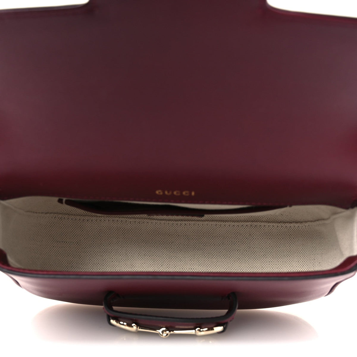 Arabella Calfskin Horsebit 1955 Shoulder Bag Rosso Ancora