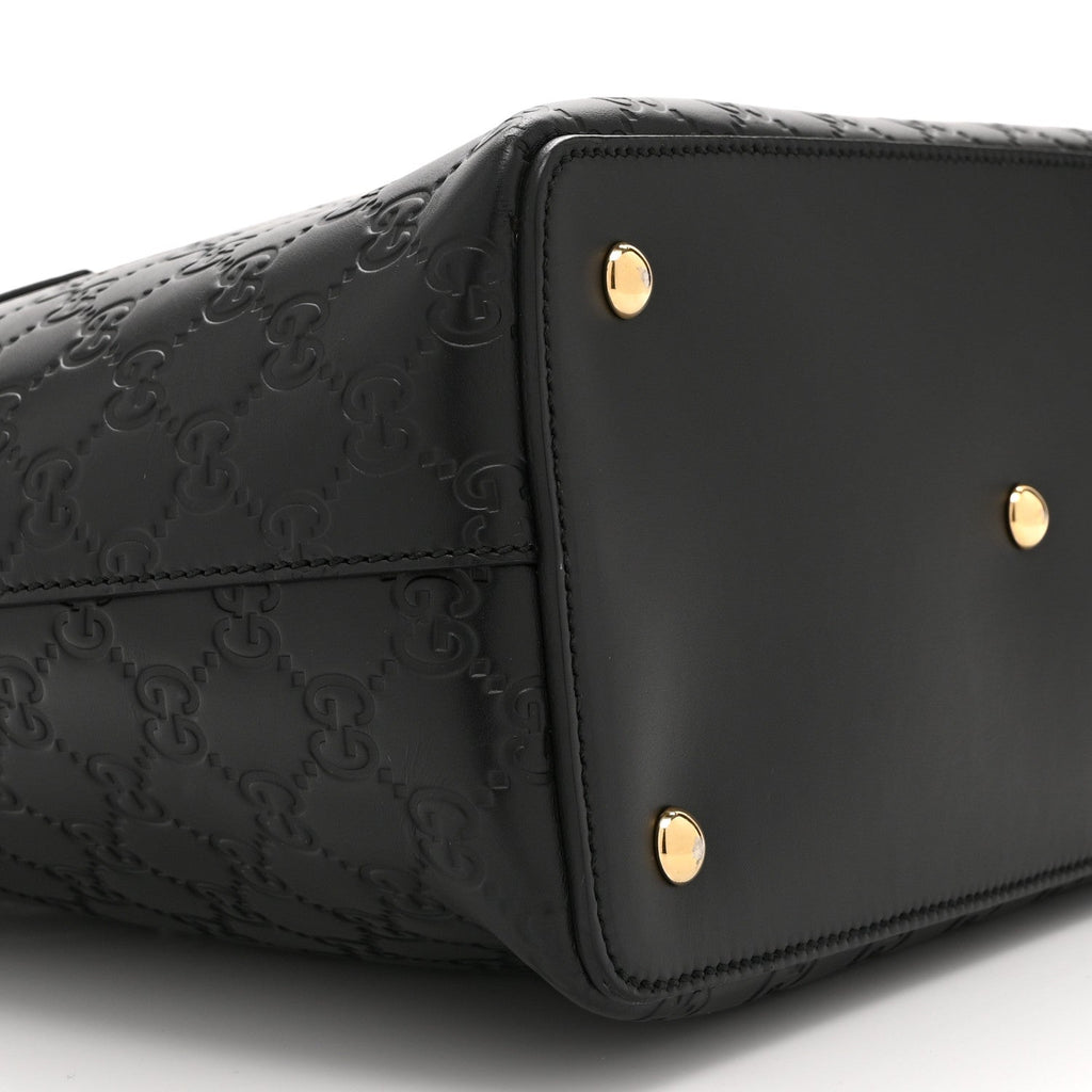 Guccissima Linea A Foldover Tote Black