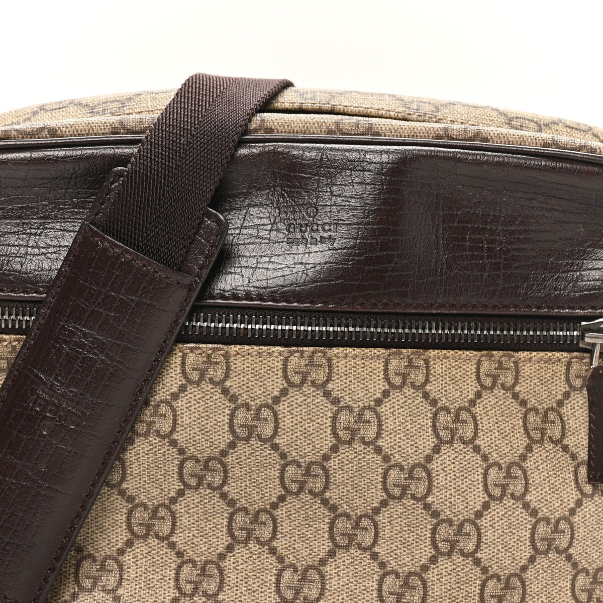 GG Plus Monogram Shoulder Bag Dark Brown