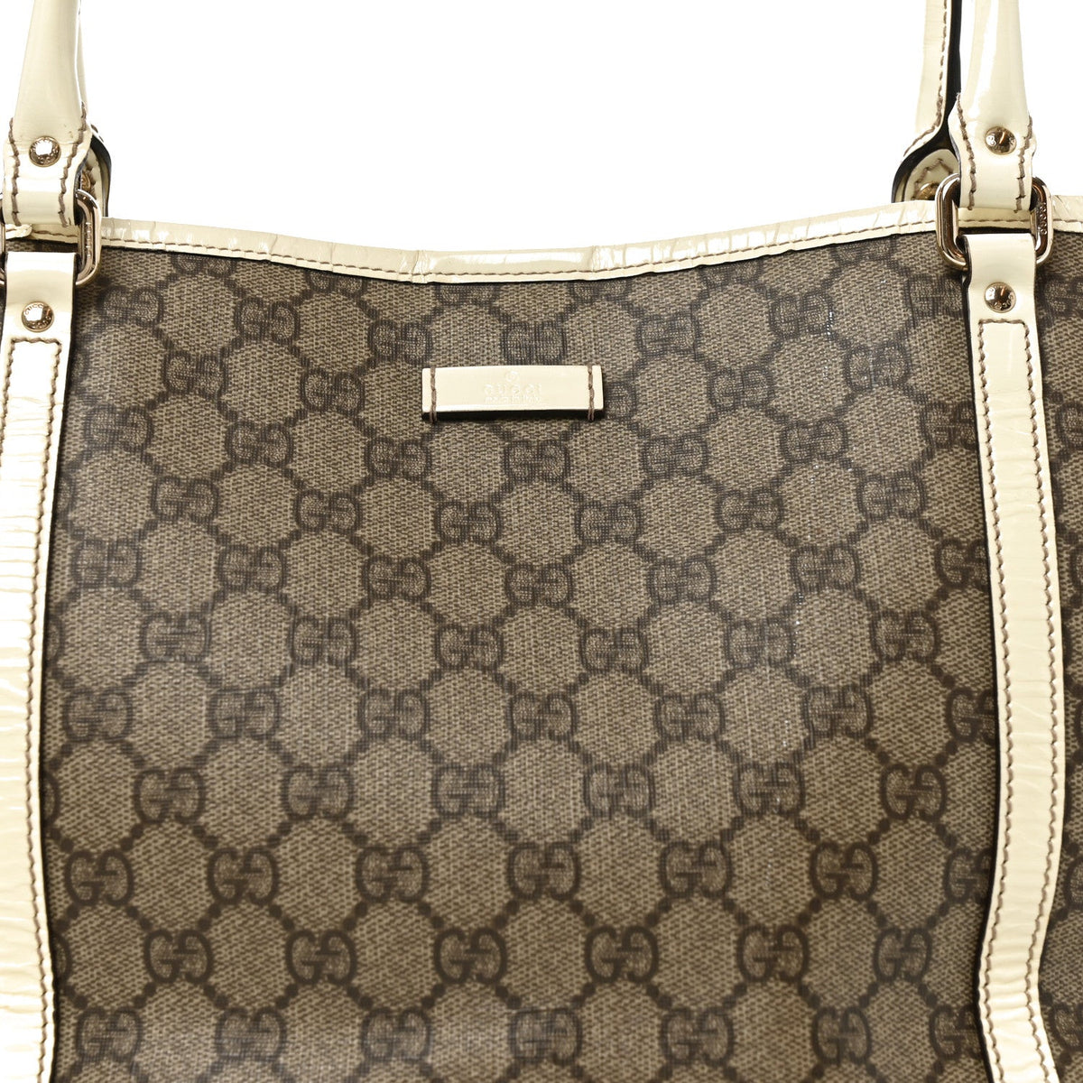 GG Plus Monogram Medium Joy Tote Off White