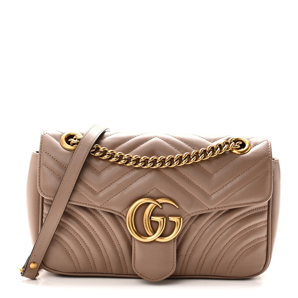 Calfskin Matelasse Small GG Marmont Shoulder Bag Porcelain Rose