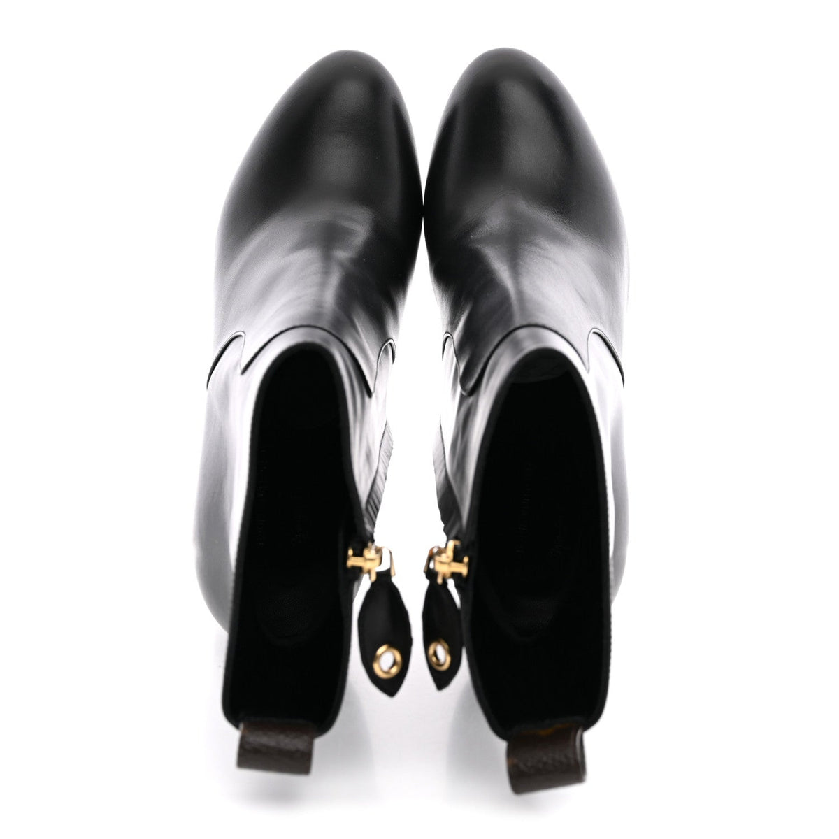 LV X YK Calfskin Monogram Silhouette Ankle Boots 37.5 Black