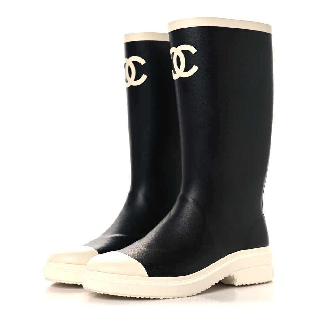 Caoutchouk CC High Boots  36 Black White