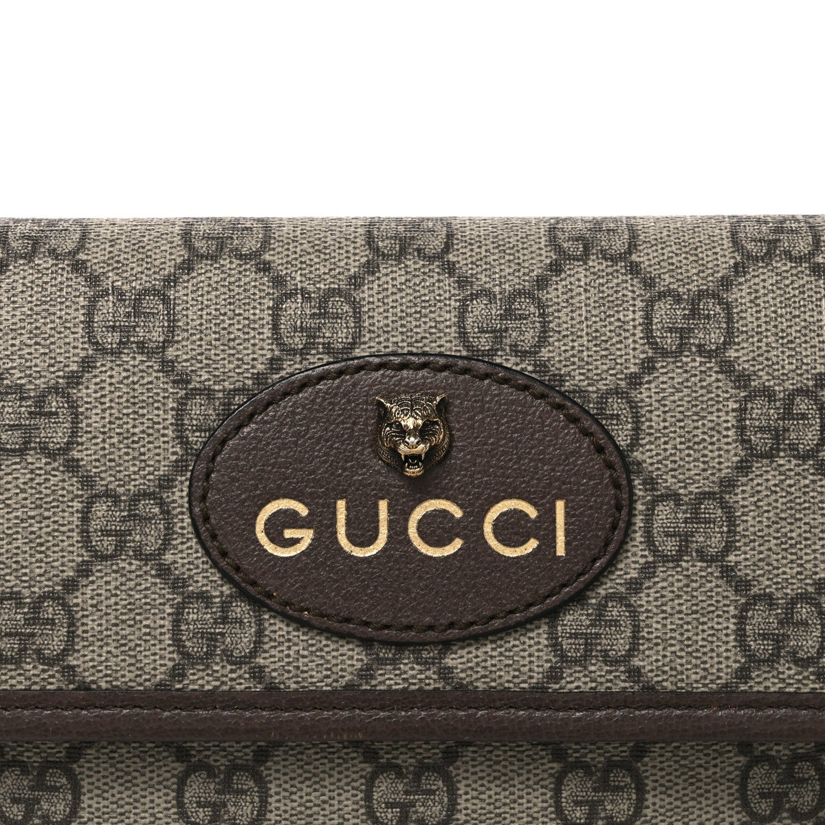 GG Supreme Monogram Neo Vintage Web Belt Bag Brown