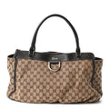 Monogram D Gold Tote Dark Brown