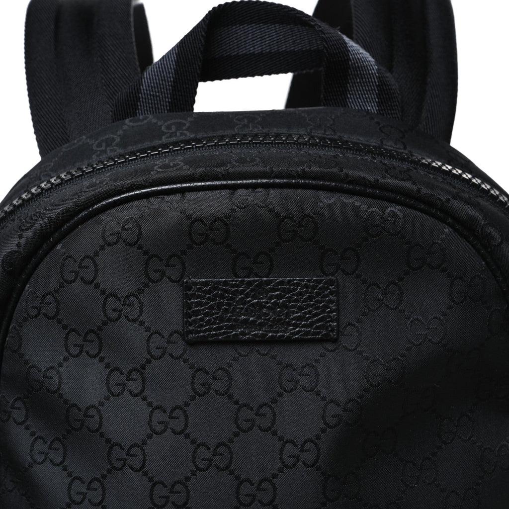 Nylon Monogram Slim Backpack Black