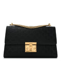 Guccissima Medium Padlock Shoulder Bag Black