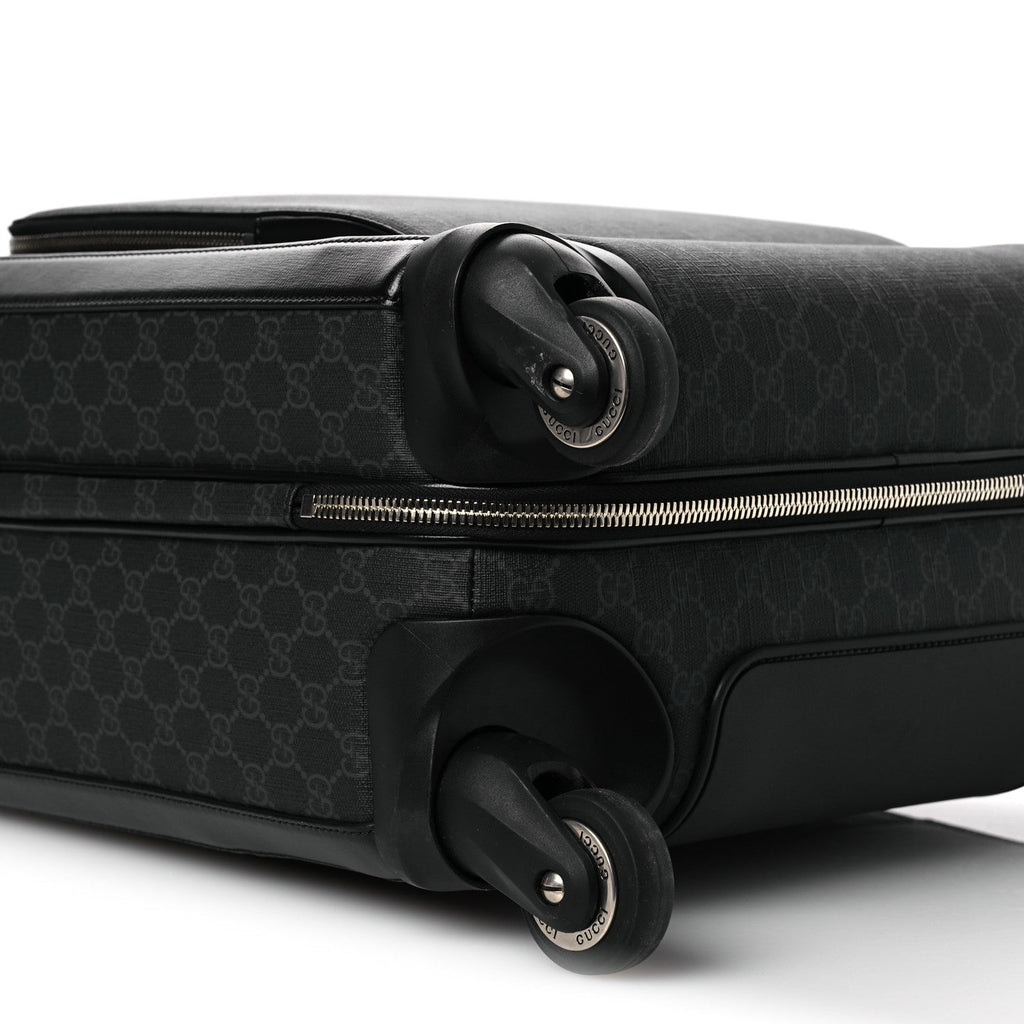 GG Supreme Monogram Calfskin Carry On Trolley Black