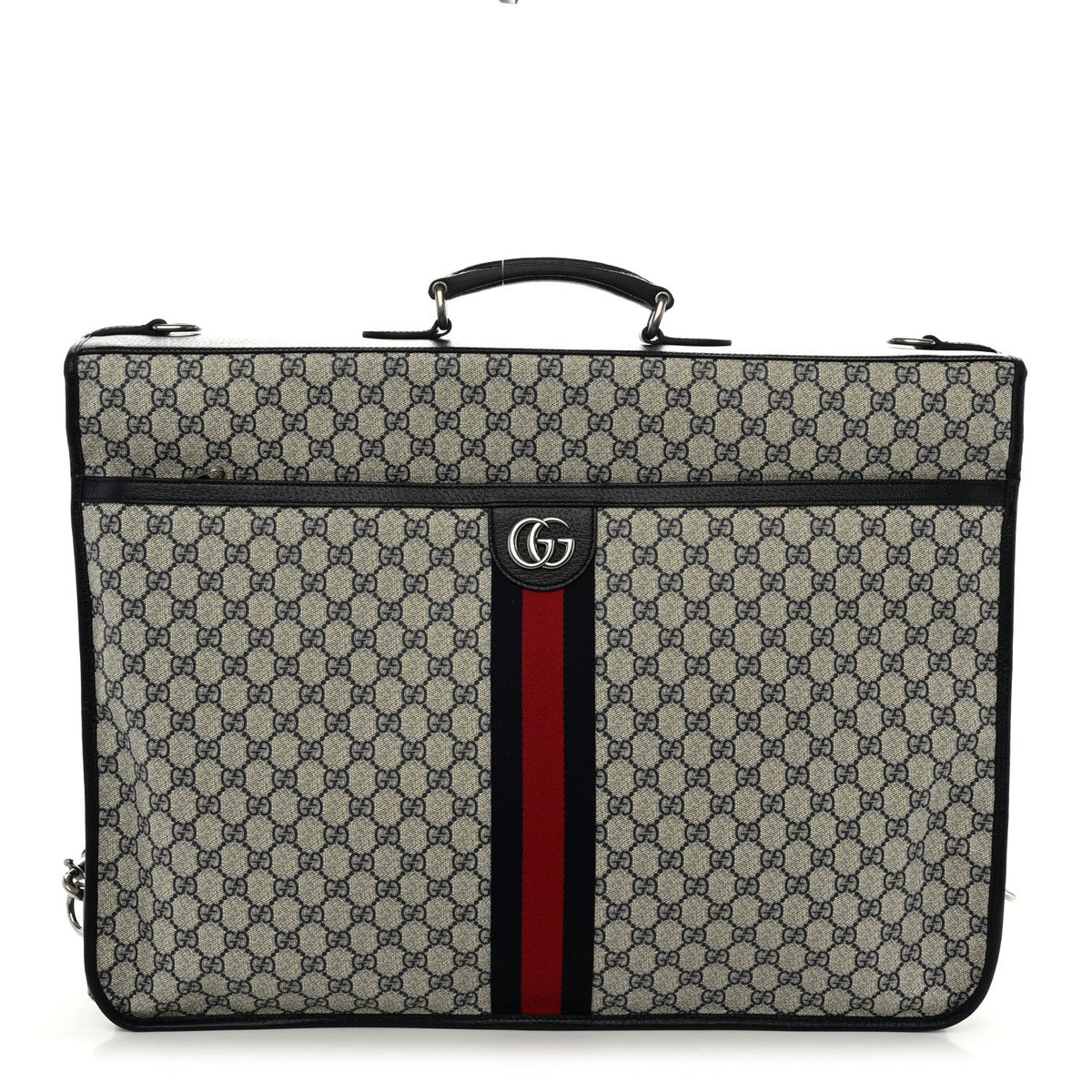 GG Supreme Monogram Web Savoy Garment Bag Beige Blue