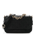 GG Calfskin Embossed Emblem Arabella Bag Black