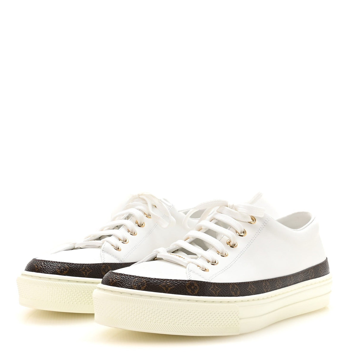 Monogram Womens Stellar Sneakers 39.5 White