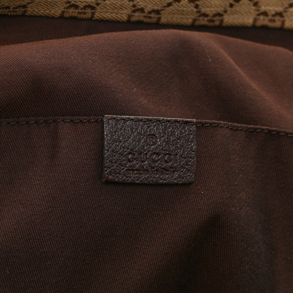 GG Monogram Medium Handle Vertical Tote Bag Dark Brown