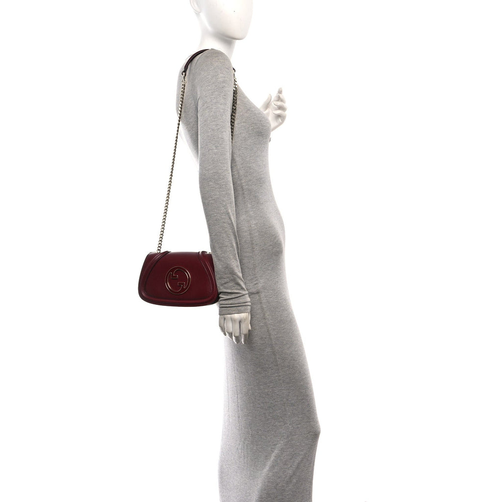 Calfskin Blondie Small Shoulder Bag Rosso Ancora