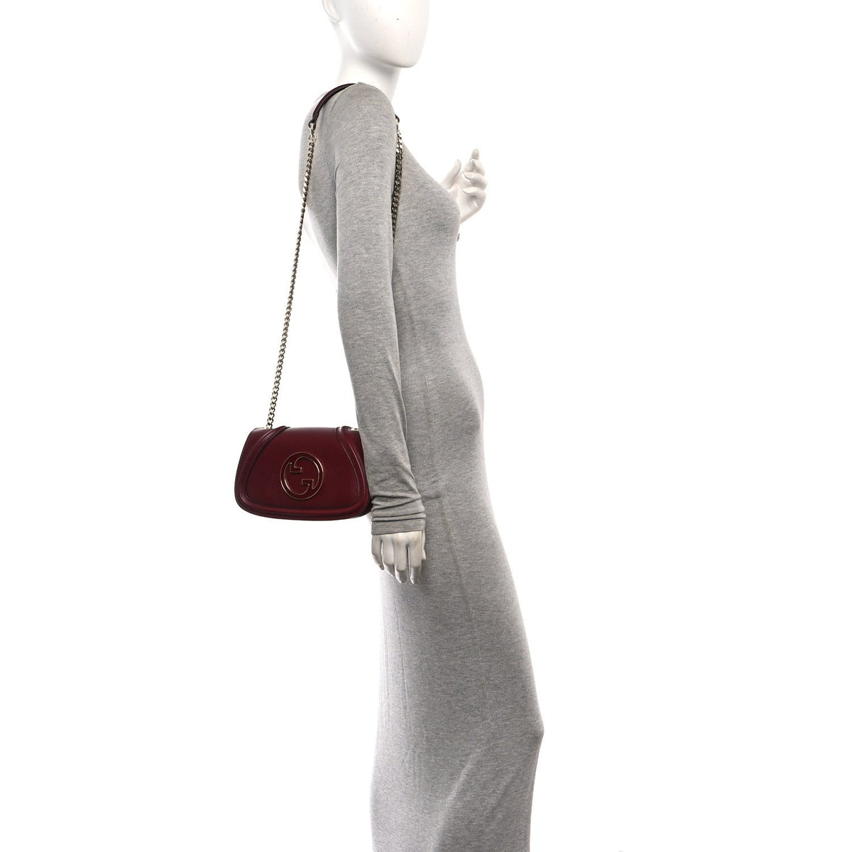 Calfskin Blondie Small Shoulder Bag Rosso Ancora
