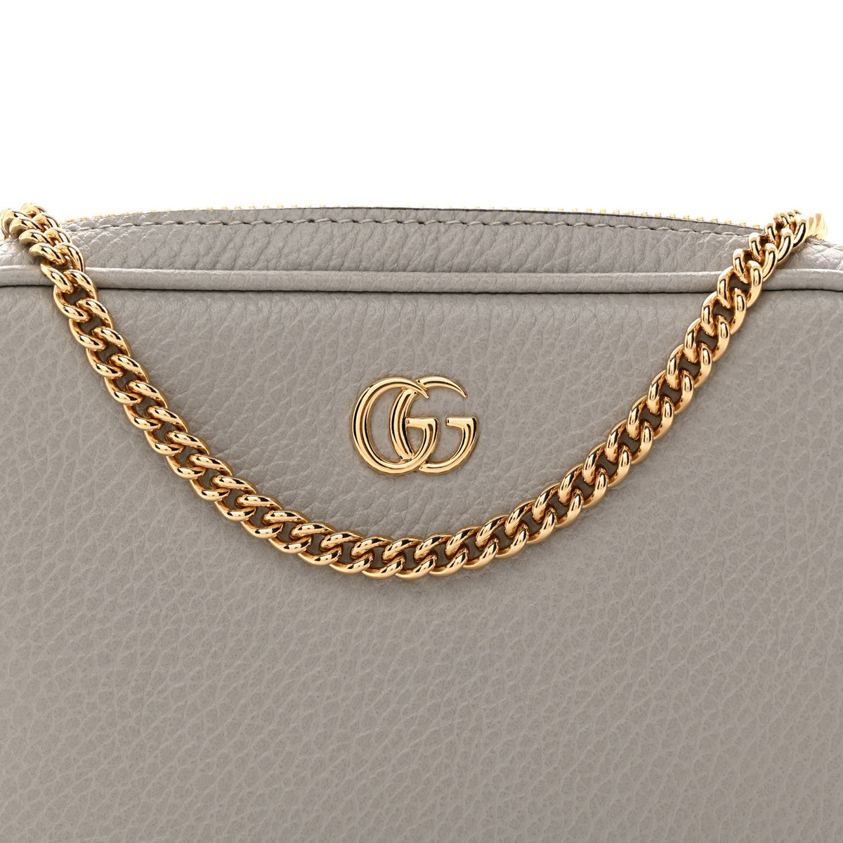 Dollar Calfskin Super Mini GG Marmont Chain Shoulder Bag Deep Grey