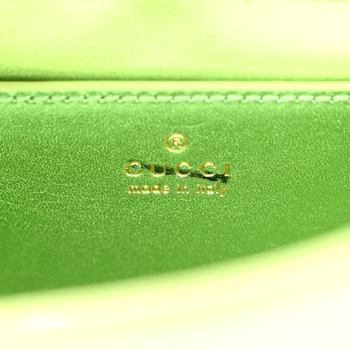 Metallic Calfskin Sequin Mini Diana Tote Bag Green