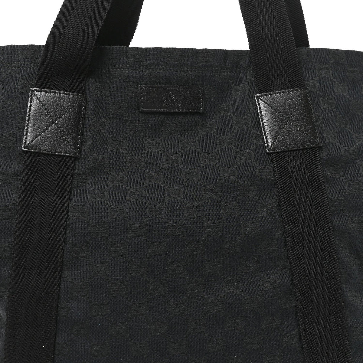 GG Monogram Medium Handle Vertical Tote Black